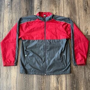 Cheetah Men's Red & Gray Windbreaker Jacket Size Medium